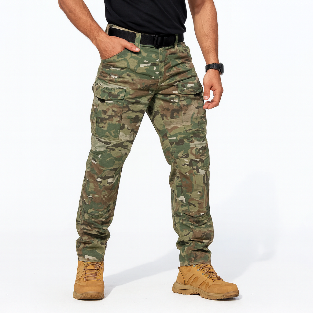Men's Outdoor Waterproof Ripstop Cargo Work Trousers