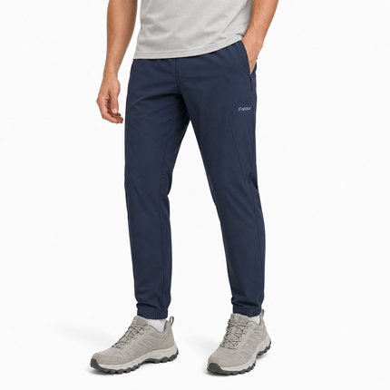 Men’s Trail Jogger Pants with Geometric Knee Panels and Zip Pocket