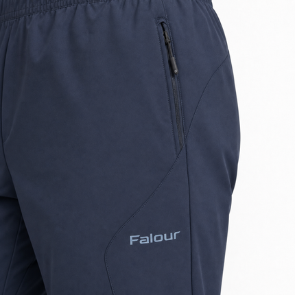 Men’s Trail Jogger Pants with Geometric Knee Panels and Zip Pocket