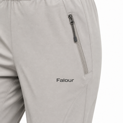 Light Grey Women’s Lightweight Outdoor Trousers with Zip Pocket