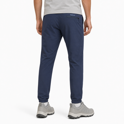 Men’s Trail Jogger Pants with Geometric Knee Panels and Zip Pocket