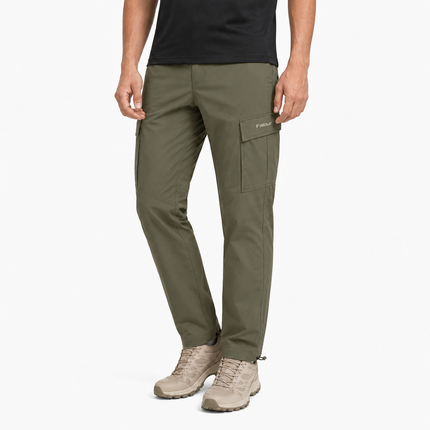 Men’s Olive Green Walking Cargo Pants with Utility Pockets