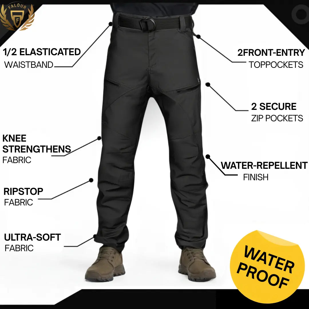 Men's Outdoor Stretch Black Work Trousers