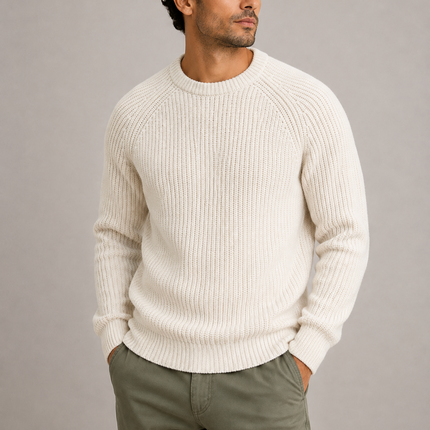 Men's Heavyweight Fisherman Rib Knit Sweater