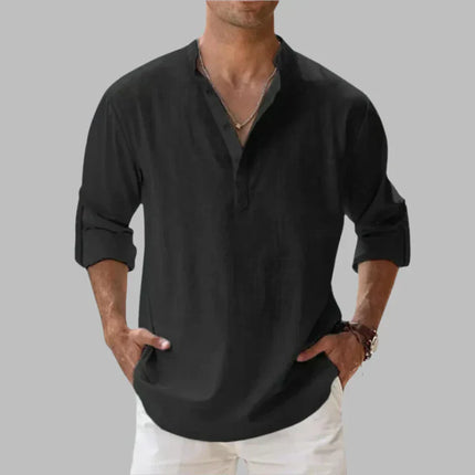 Men’s Relaxed Linen Cotton Summer Shirt