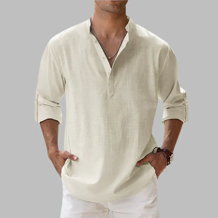 Men’s Relaxed Linen Cotton Summer Shirt