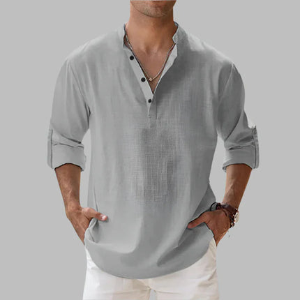 Men’s Relaxed Linen Cotton Summer Shirt