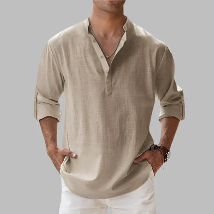 Men’s Relaxed Linen Cotton Summer Shirt
