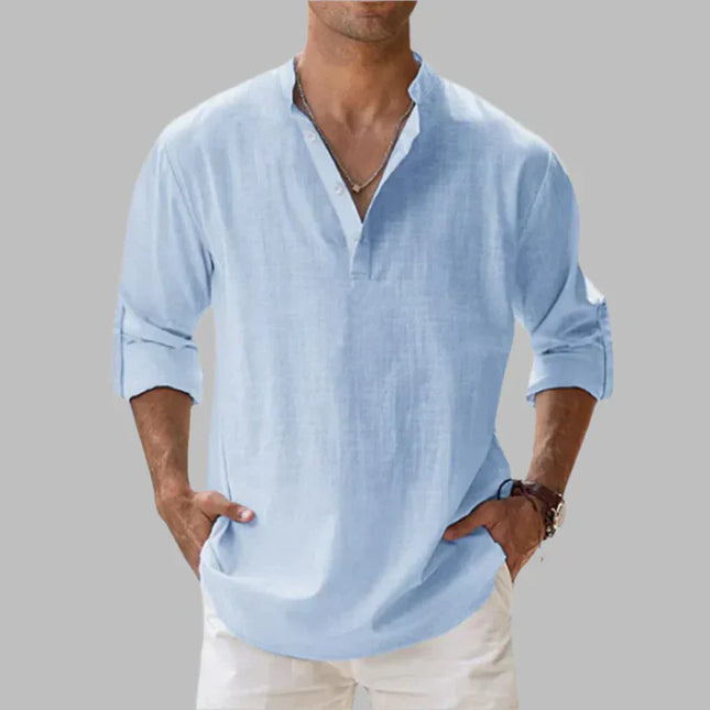 Men’s Relaxed Linen Cotton Summer Shirt