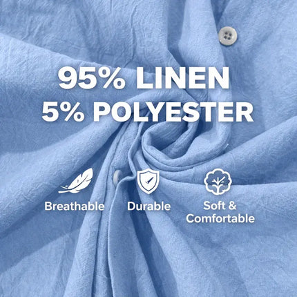 Men's Linen Cotton Blend Long-Sleeve Shirt