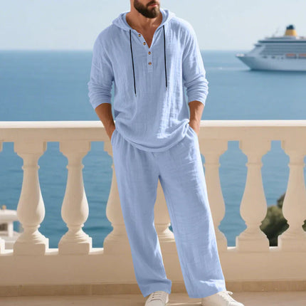 Men's Linen Cotton Soft Breathable Set