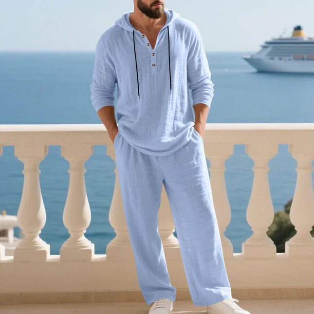 Men's Linen Cotton Soft Breathable Set