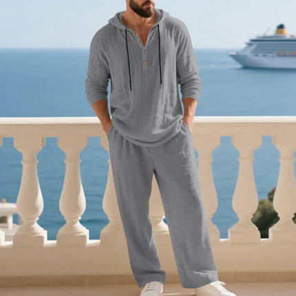 Men's Linen Cotton Soft Breathable Set