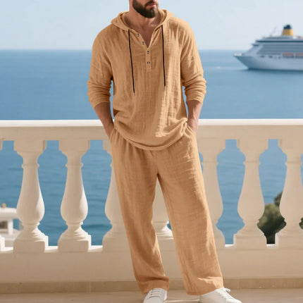 Men's Linen Cotton Soft Breathable Set
