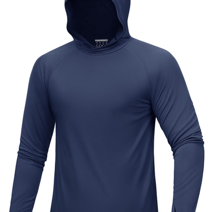 Men's Outdoor Lightweight Quick-Dry Hiking Sun Hoodie – UPF 50+ UV Protection Shirt