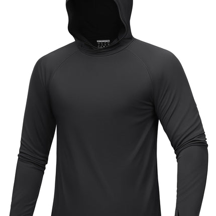 Men's Outdoor Lightweight Quick-Dry Hiking Sun Hoodie – UPF 50+ UV Protection Shirt