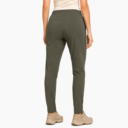 Women’s Lightweight Outdoor Trousers with Drawstring Waist and Zip Pocket