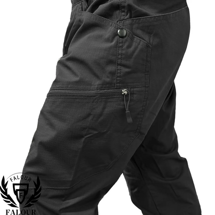 Men's Outdoor Outdoor Waterproof Tactical Trousers Stretch Black Work Trousers