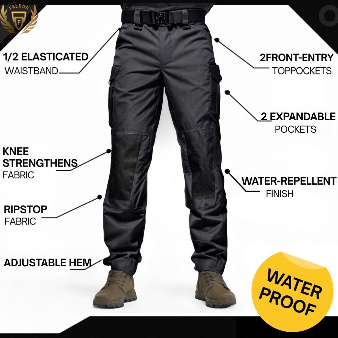 Men's Urban Cargo Hunting Trousers Waterproof Ripstop Outdoor Trousers