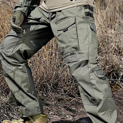 Men's Outdoor Waterproof Ripstop Cargo Work Trousers