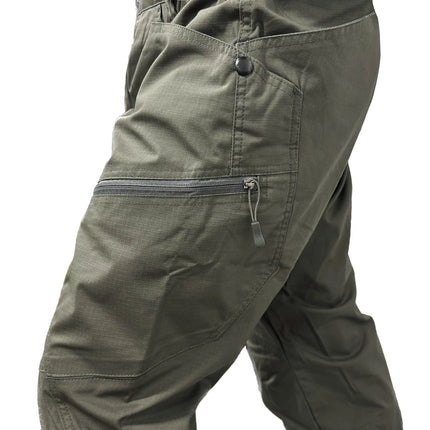 Men’s Urban Waterproof Stretch Cargo Tactical Trousers – Army Green