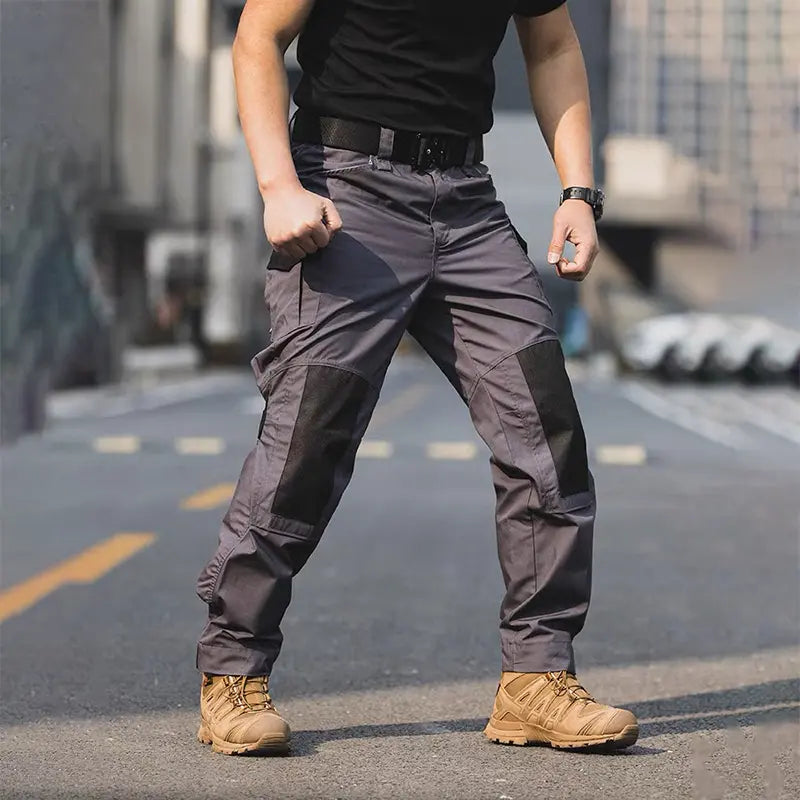 Men's Urban Waterproof Ripstop Cargo Work Trousers